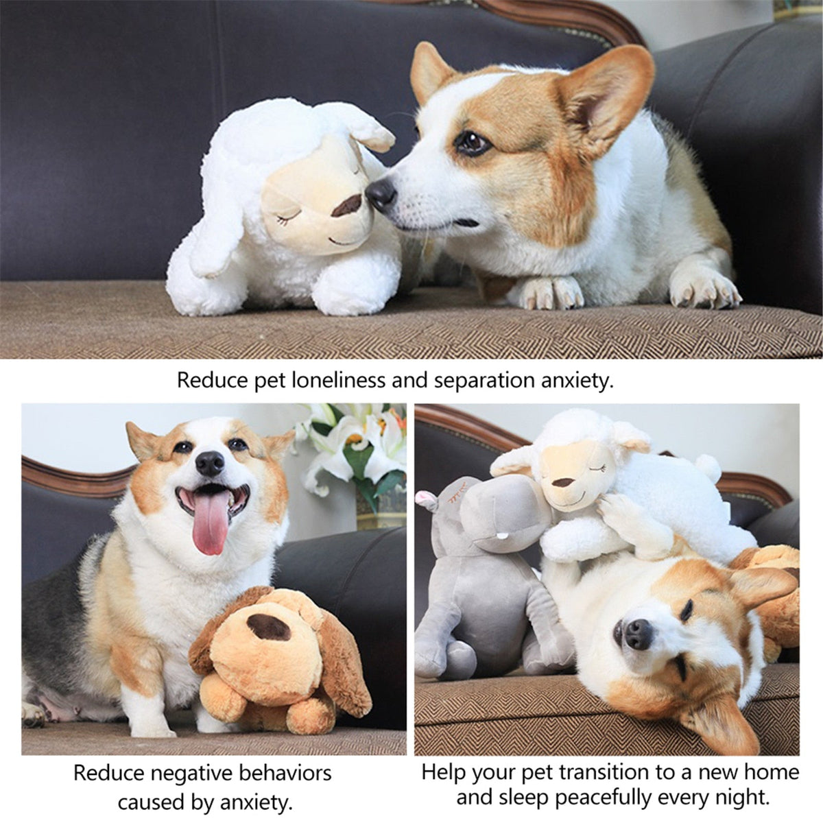 CuddlePup - Comforting Heartbeat Plush Toy for Puppies
