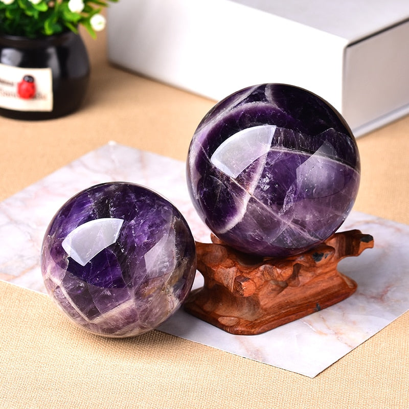 Amethyst Globe - Energizing Crystal Sphere for Your Home