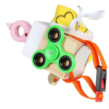 HandyCube - Wooden Activity Cube Puzzle for Kids