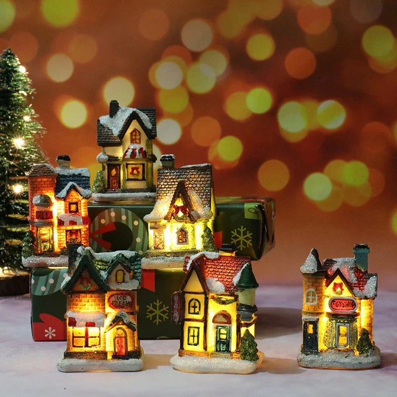 FestiveGlow Decor - LED House-Shaped Night Light