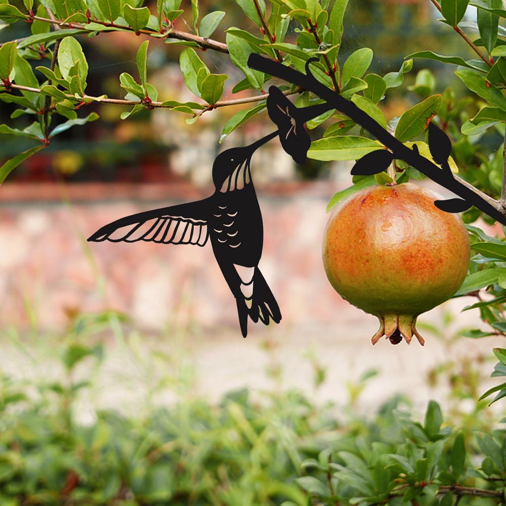 FeatherGlow Garden Art - Metal Bird Sculpture for Your Garden