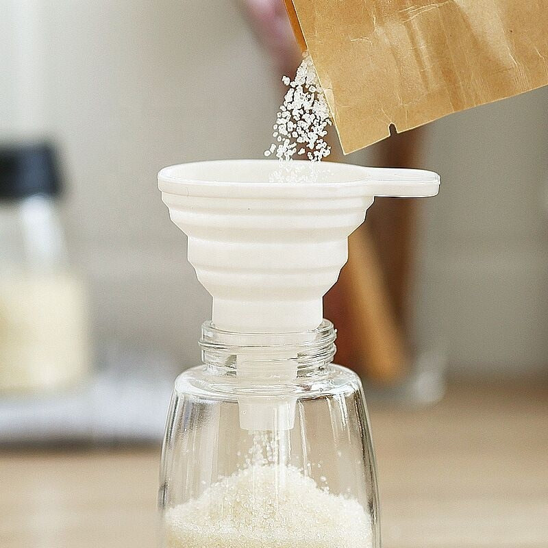 FoldEase Funnel - Collapsible Kitchen Funnel for Quick Pouring