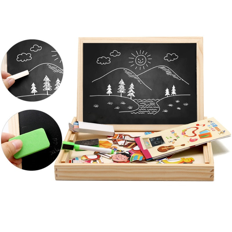 MagnaKunst Studio - Magnetic Drawing Board and Chalkboard for Kids