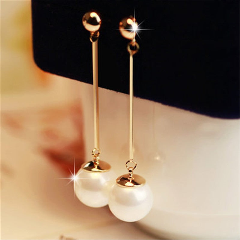 Celine Collection - Elegant Hanging Pearl Earrings