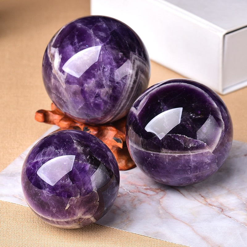 Amethyst Globe - Energizing Crystal Sphere for Your Home