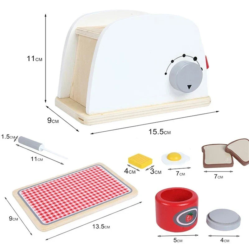WoodPlay Set - Realistic Wooden Kitchen Playset for Kids