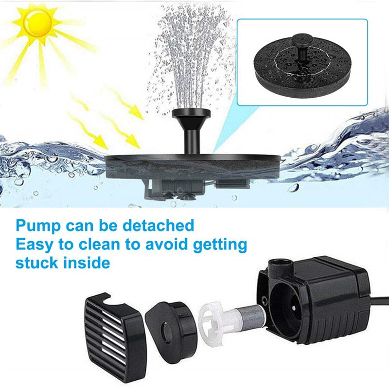 ZenFlow Fountain - Solar-Powered Wireless Garden Fountain