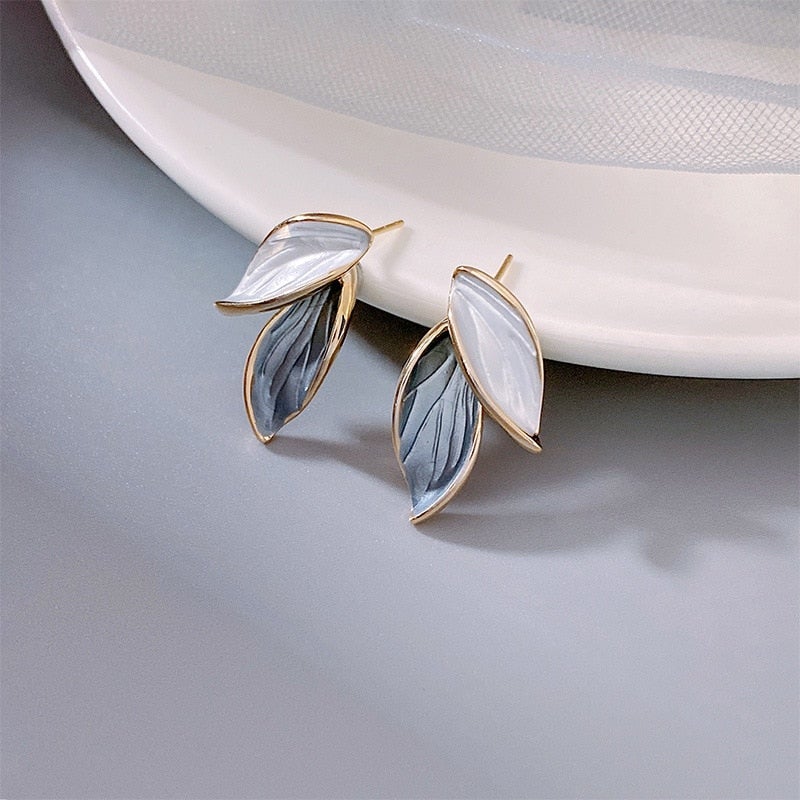 Aelina - Elegant Enamel Lucky Wing Earrings