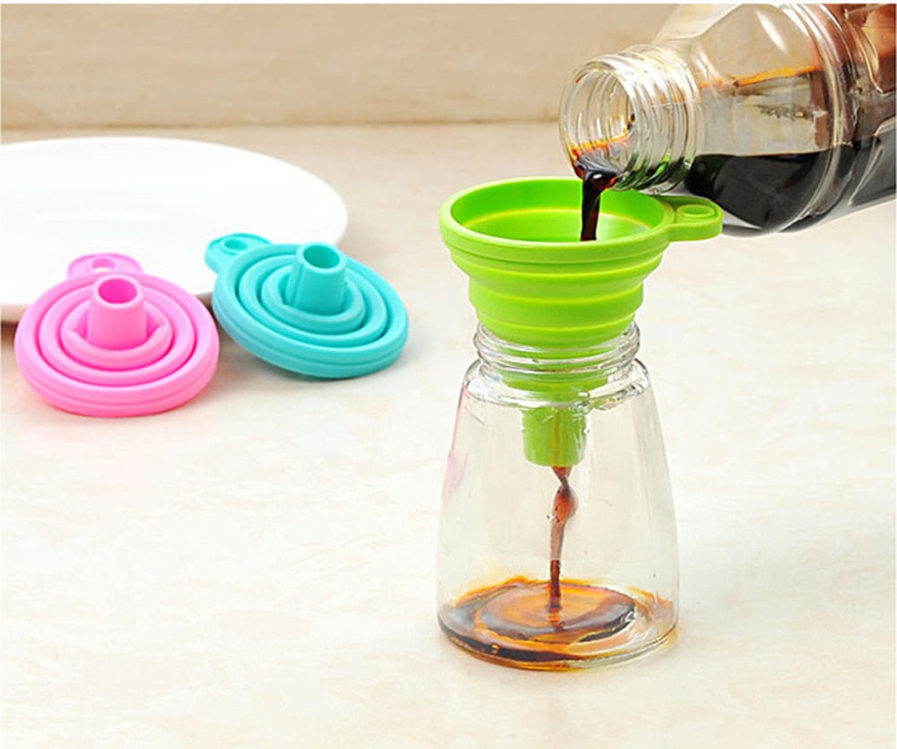 FoldEase Funnel - Collapsible Kitchen Funnel for Quick Pouring