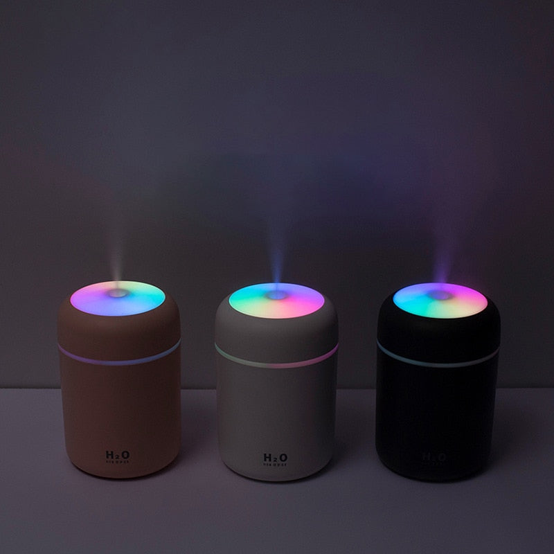 AquaMist Humidifier - Colorful 3-in-1 Diffuser & Night Light