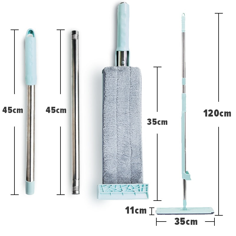EasyMop - Squeeze Mop with Washable Pads for Fast Floor Cleaning