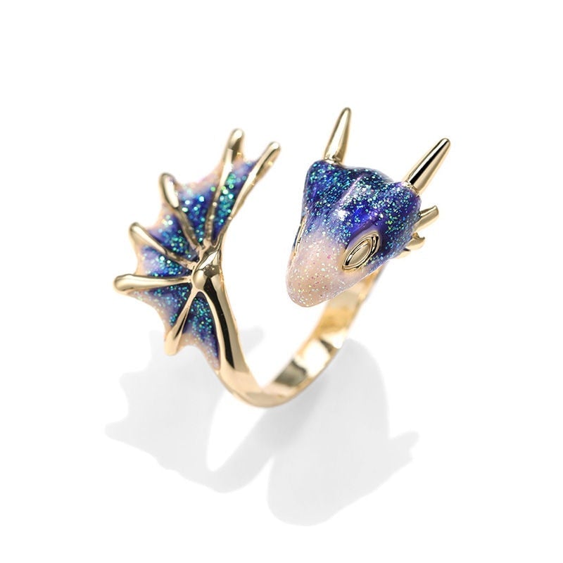 Draconis - Hand-Painted Adjustable Dragon Ring
