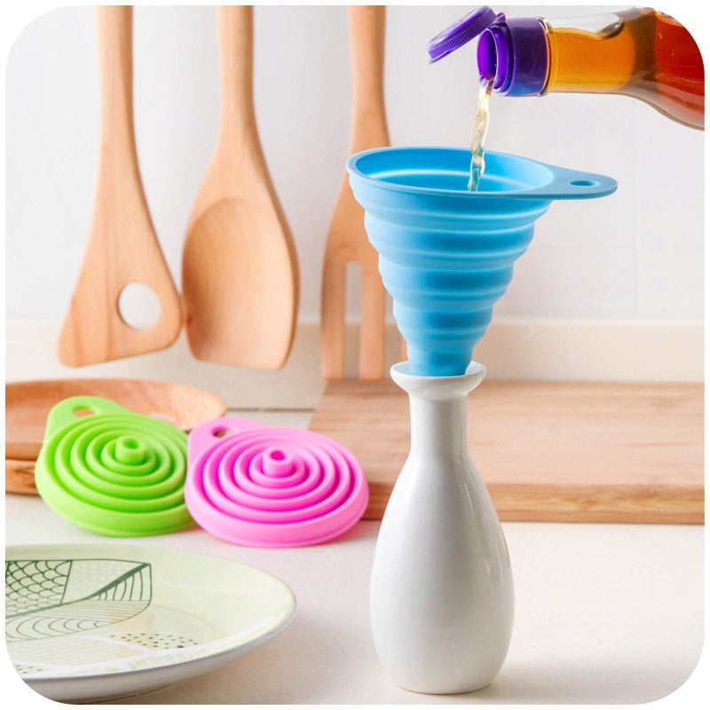 FoldEase Funnel - Collapsible Kitchen Funnel for Quick Pouring