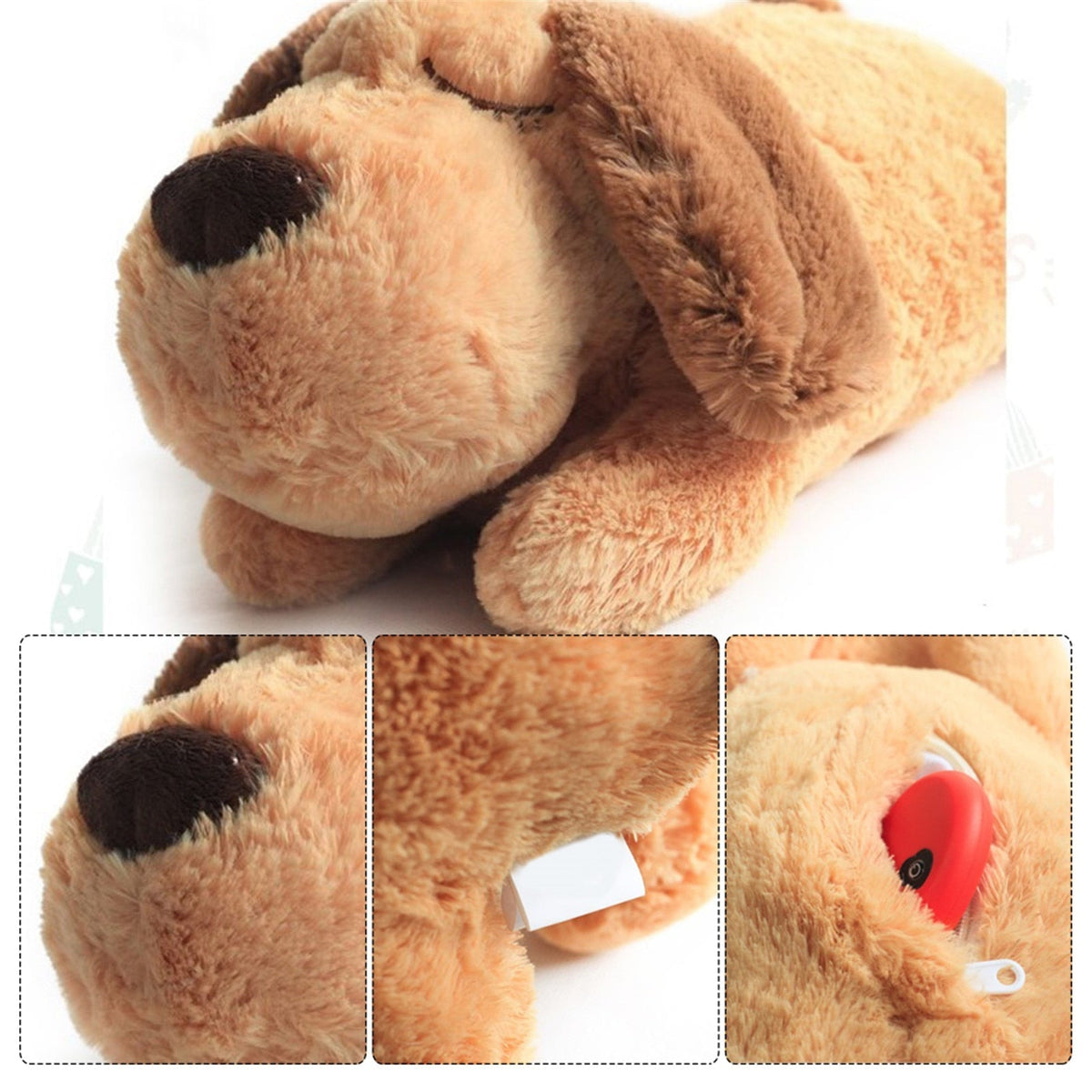 CuddlePup - Comforting Heartbeat Plush Toy for Puppies