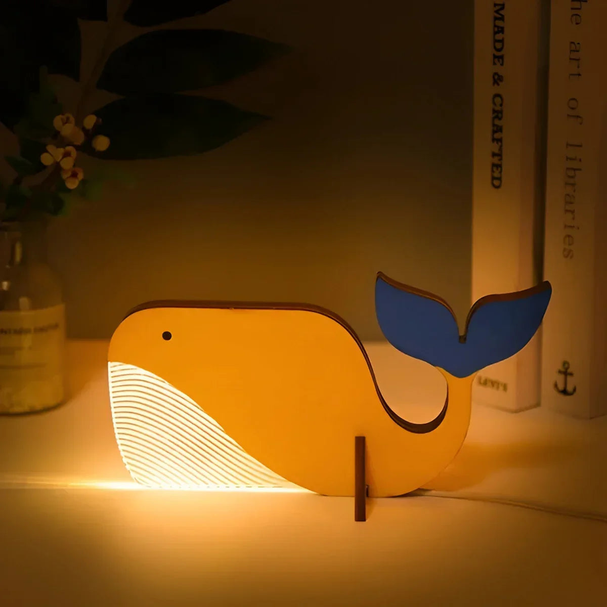 WildGlow - Wooden Table Lamp with Animal Design
