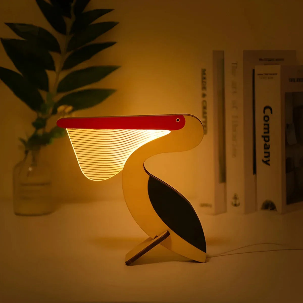WildGlow - Wooden Table Lamp with Animal Design
