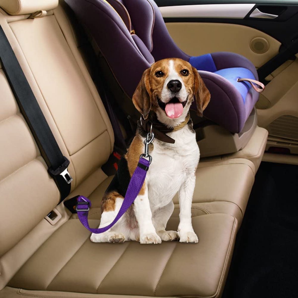 PetSecure - Adjustable Car Safety Seat Belt for Pets
