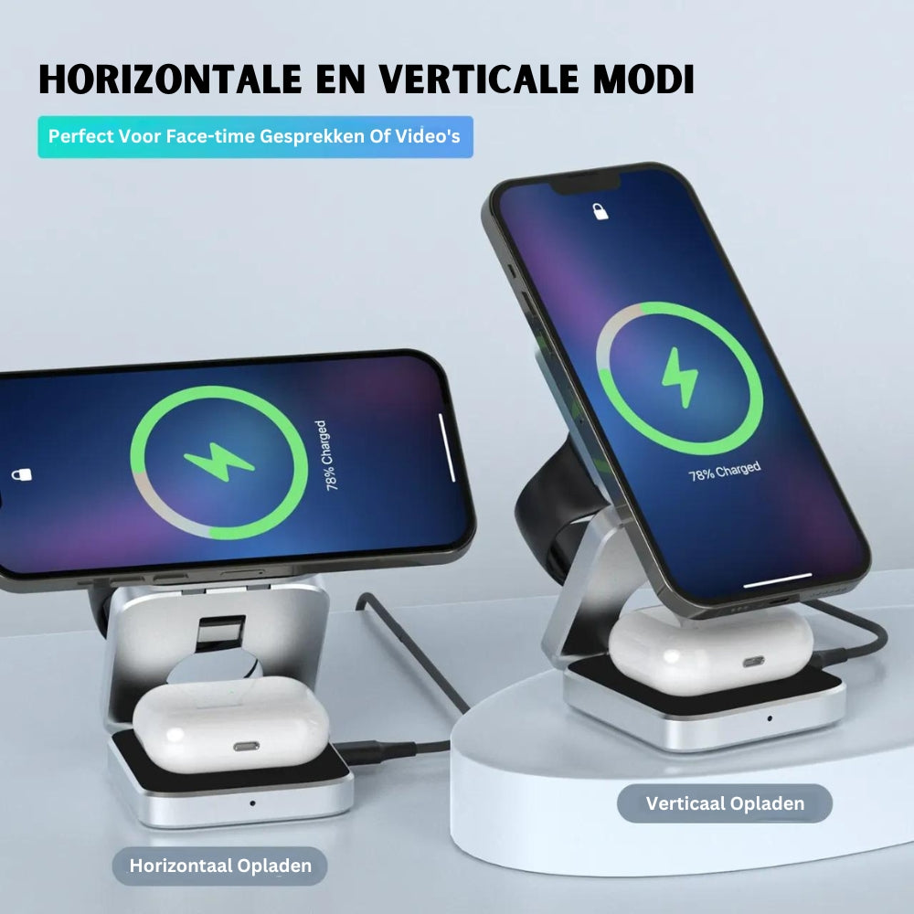 Infinite Power - 3-in-1 Wireless Charging Station for Smartphones