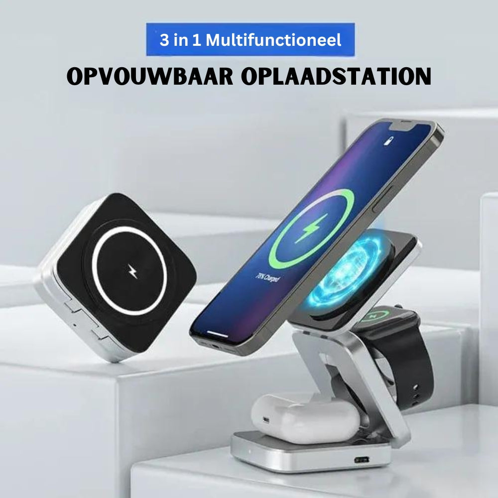 Infinite Power - 3-in-1 Wireless Charging Station for Smartphones