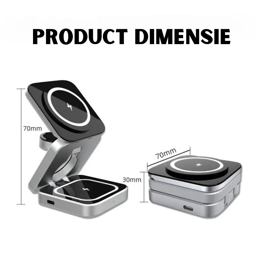 Infinite Power - 3-in-1 Wireless Charging Station for Smartphones