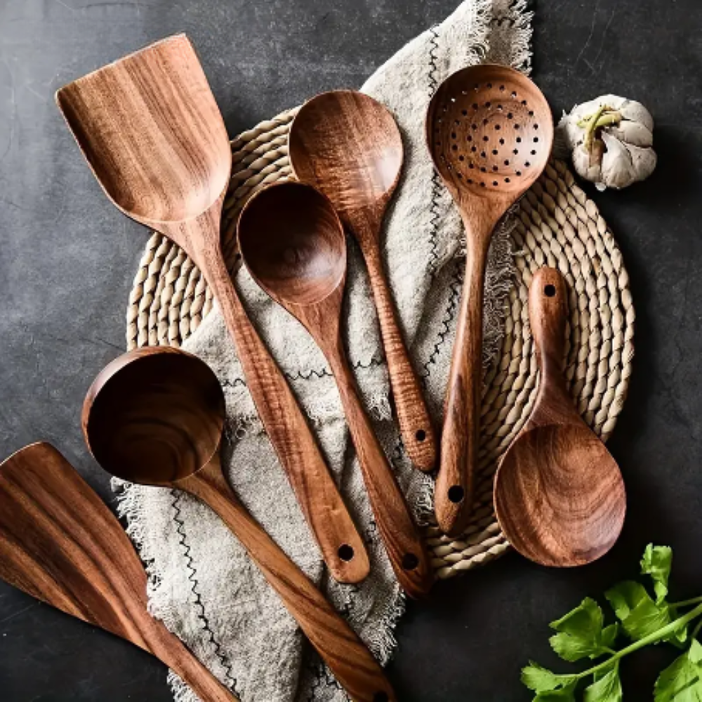 Vosby - Elegant 7-Piece Wooden Utensils