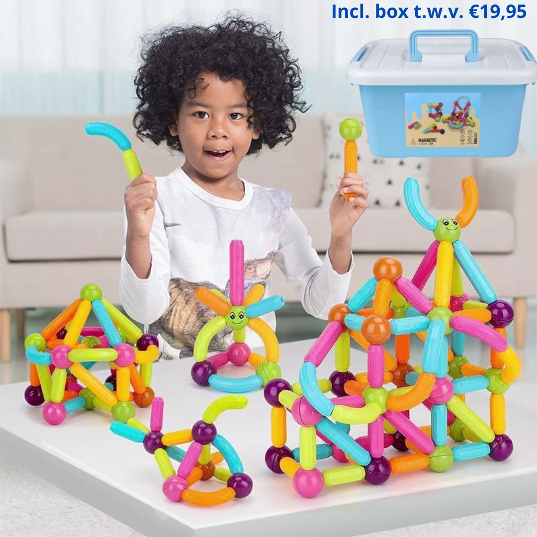 MagicBlocks Toy - Magnetic Building Blocks with Storage Box