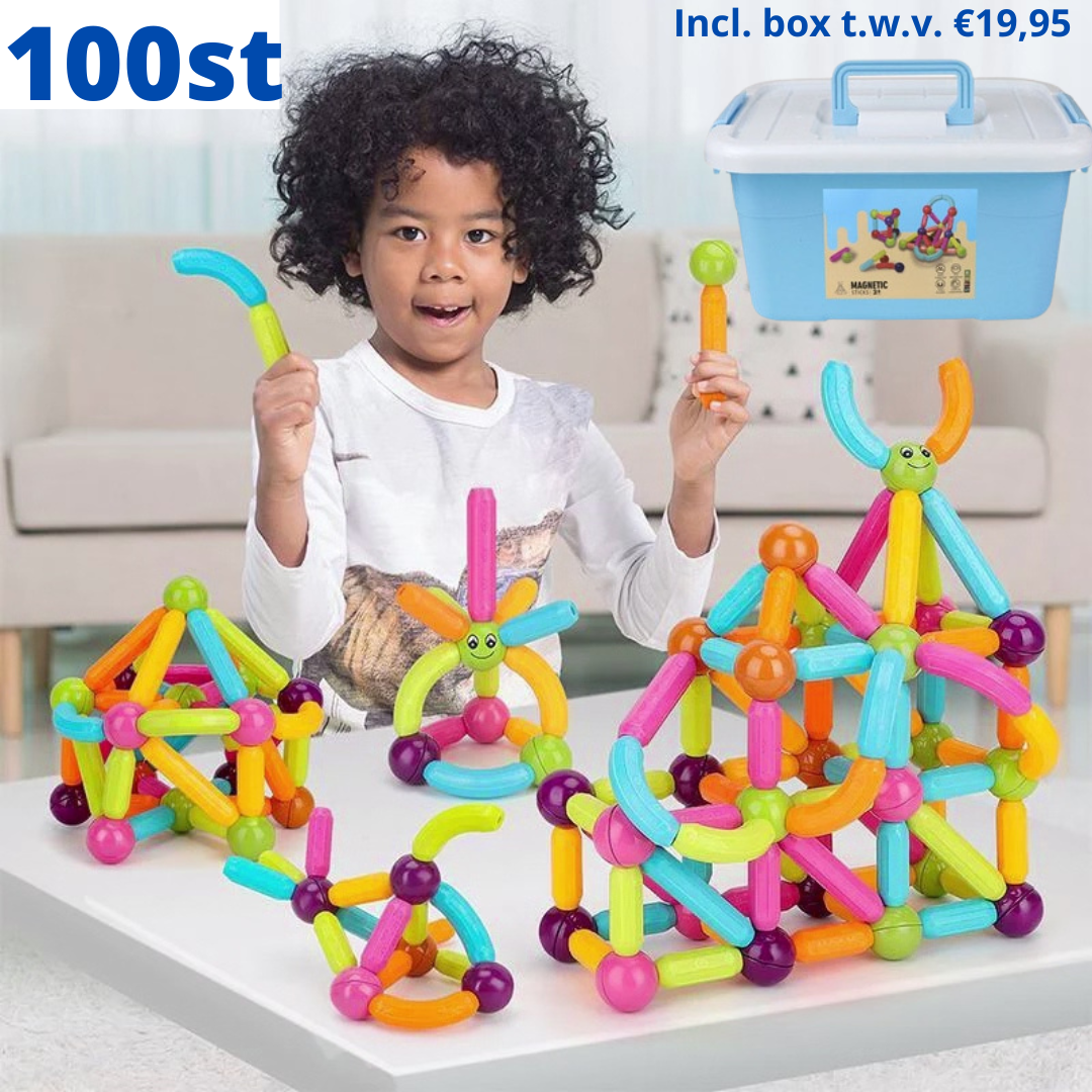 MagicBlocks Toy - Magnetic Building Blocks with Storage Box