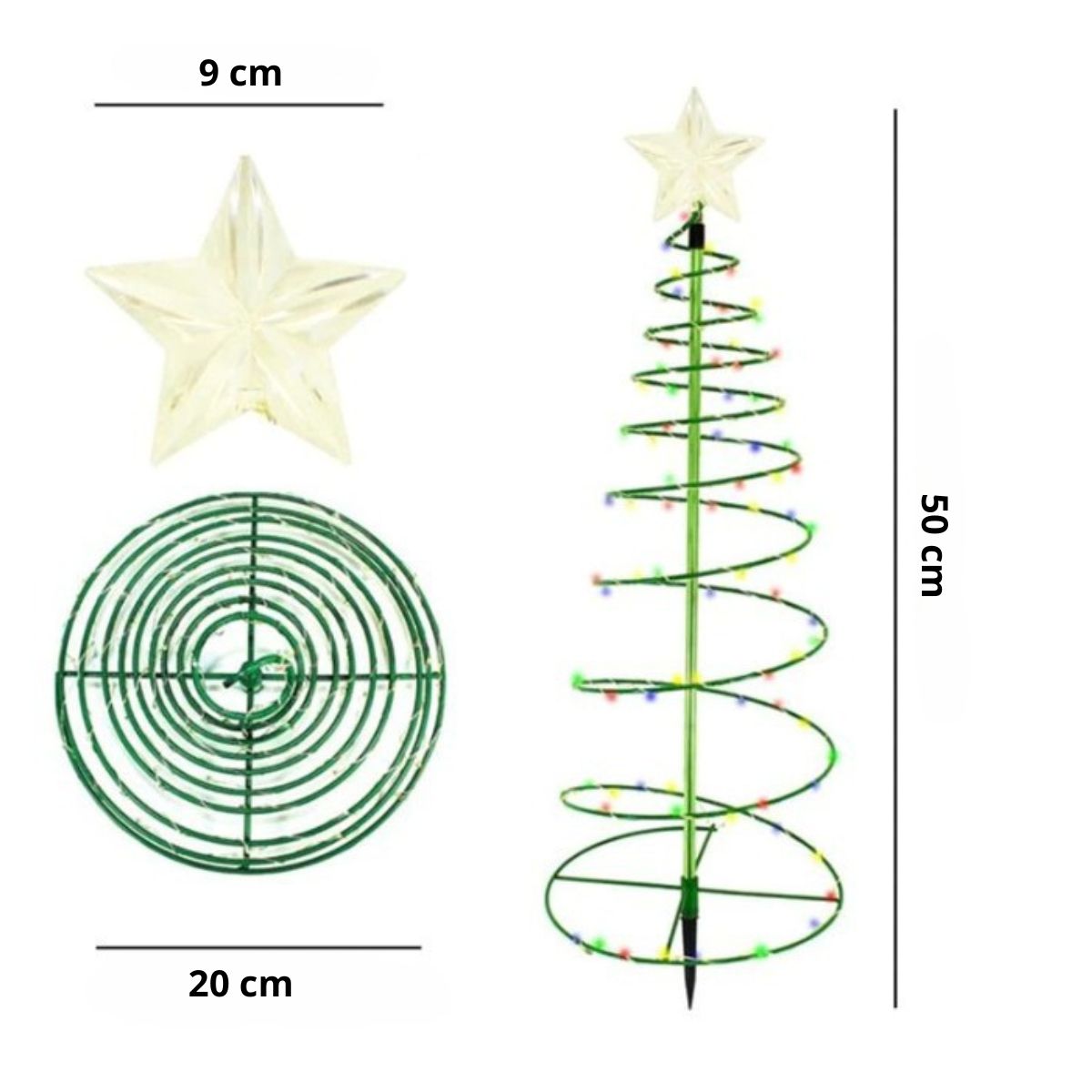 Palvora - Outdoor Solar Christmas Tree Light