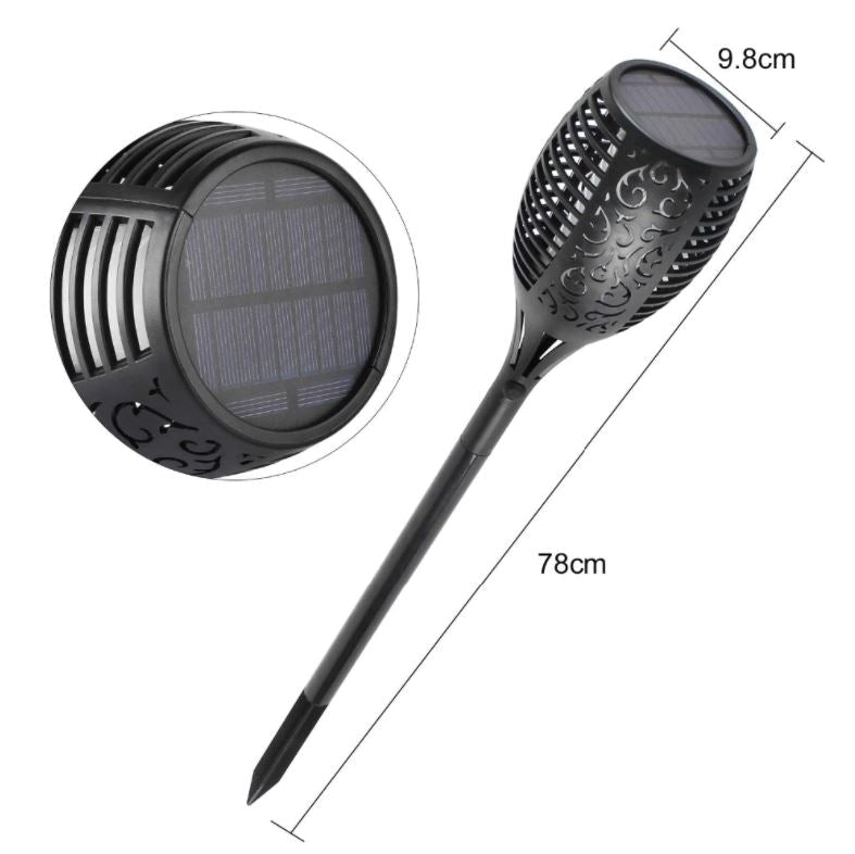 Tevric - Solar Powered Outdoor Garden Torches