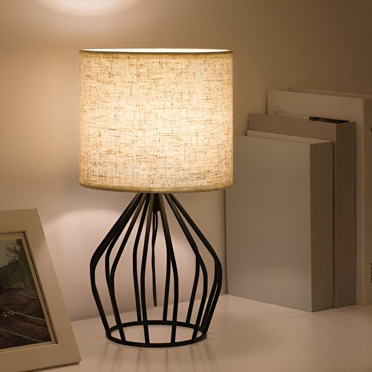 Panthos Reach - Linen Shade Table Lamp Base