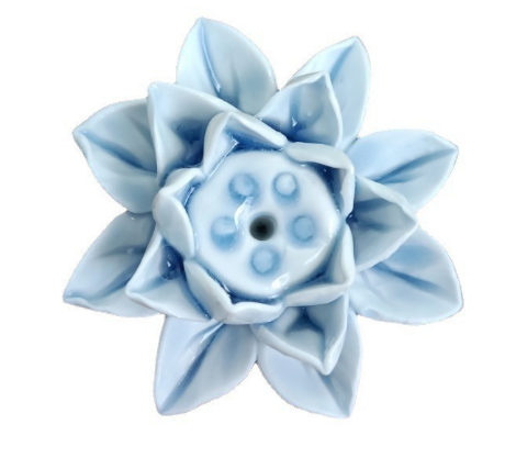 LotusBloom Incense Holder - Elegant Ceramic Lotus Design