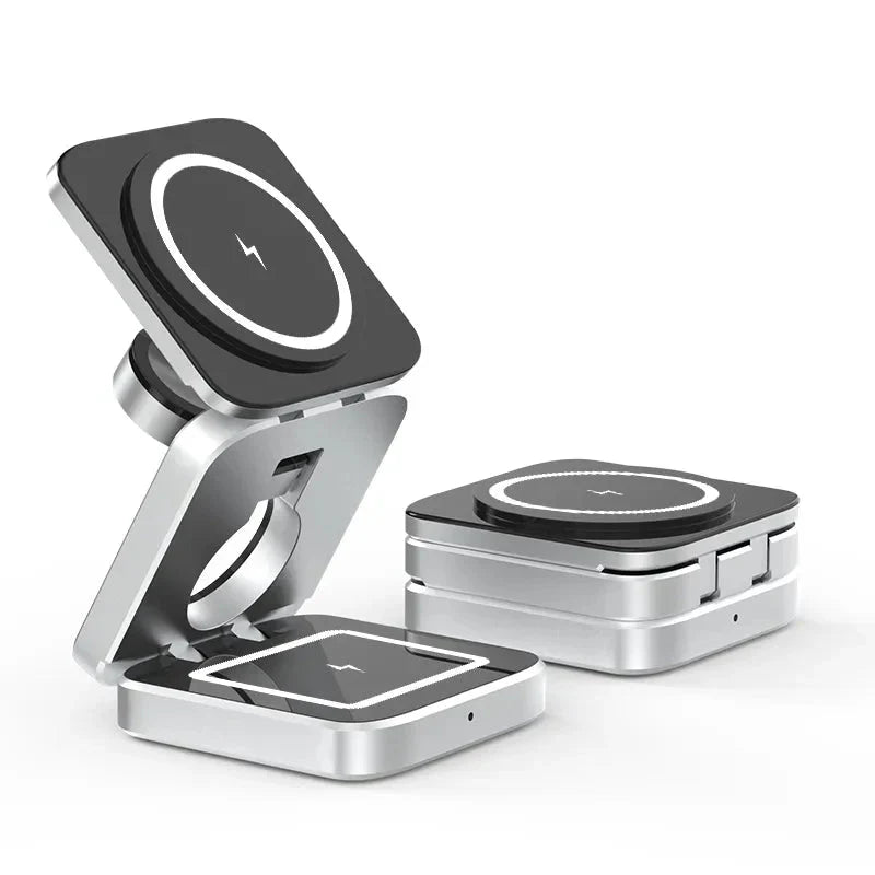 PowerFlex 3-in-1 Charging Station - Magnetic & Foldable Wireless Charger
