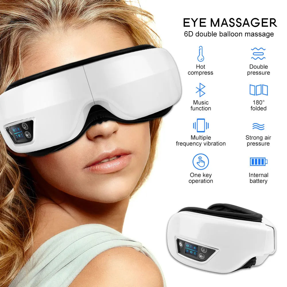 EyeGlow - Smart 6D Eye Massager with Airbag Technology