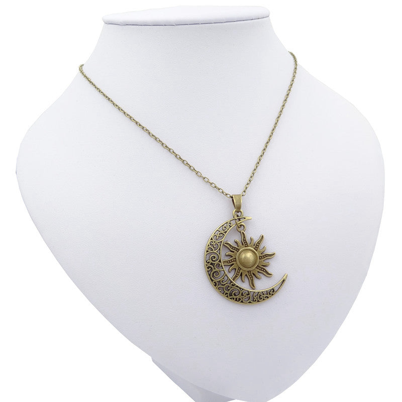 Gaelwyn - Vintage Sun and Moon Necklace with Symbolic Meaning