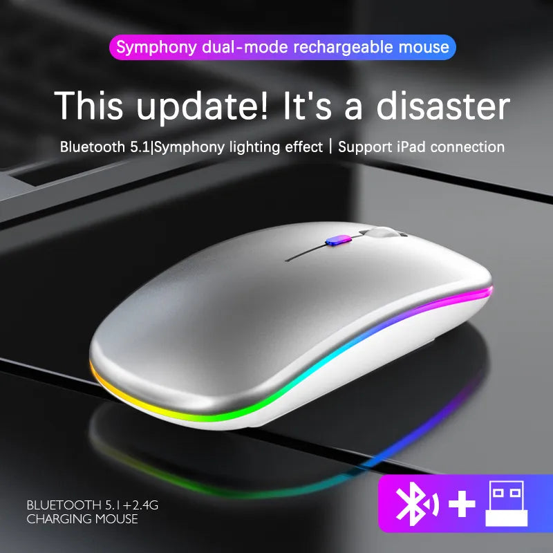 LuxeClick Mouse - Wireless Rechargeable Bluetooth Mouse