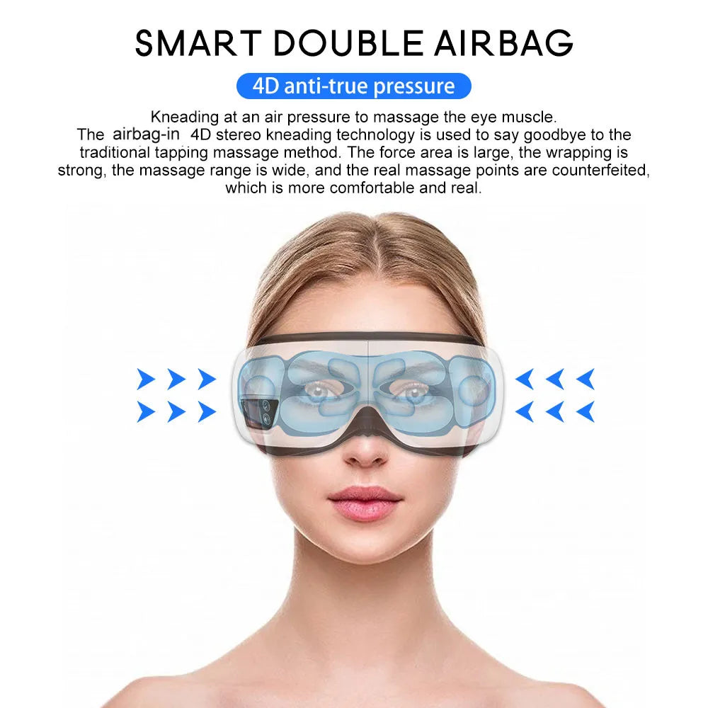 EyeGlow - Smart 6D Eye Massager with Airbag Technology