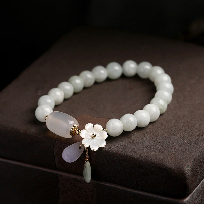 Camrose - Jade & Agate Bracelet - Handmade Lucky Charm for Everyday Style
