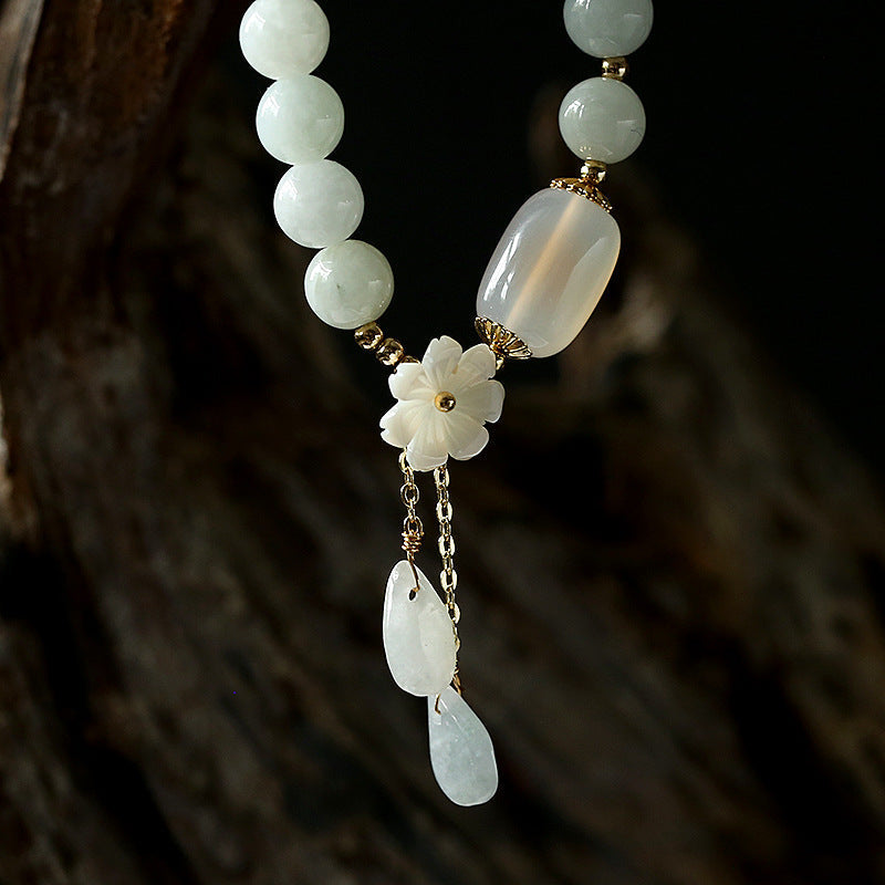 Camrose - Jade & Agate Bracelet - Handmade Lucky Charm for Everyday Style
