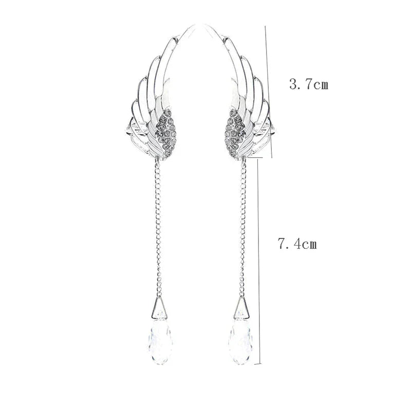 GlintCuff - Angel Wing Ear Cuffs with Sparkling Stone Accent