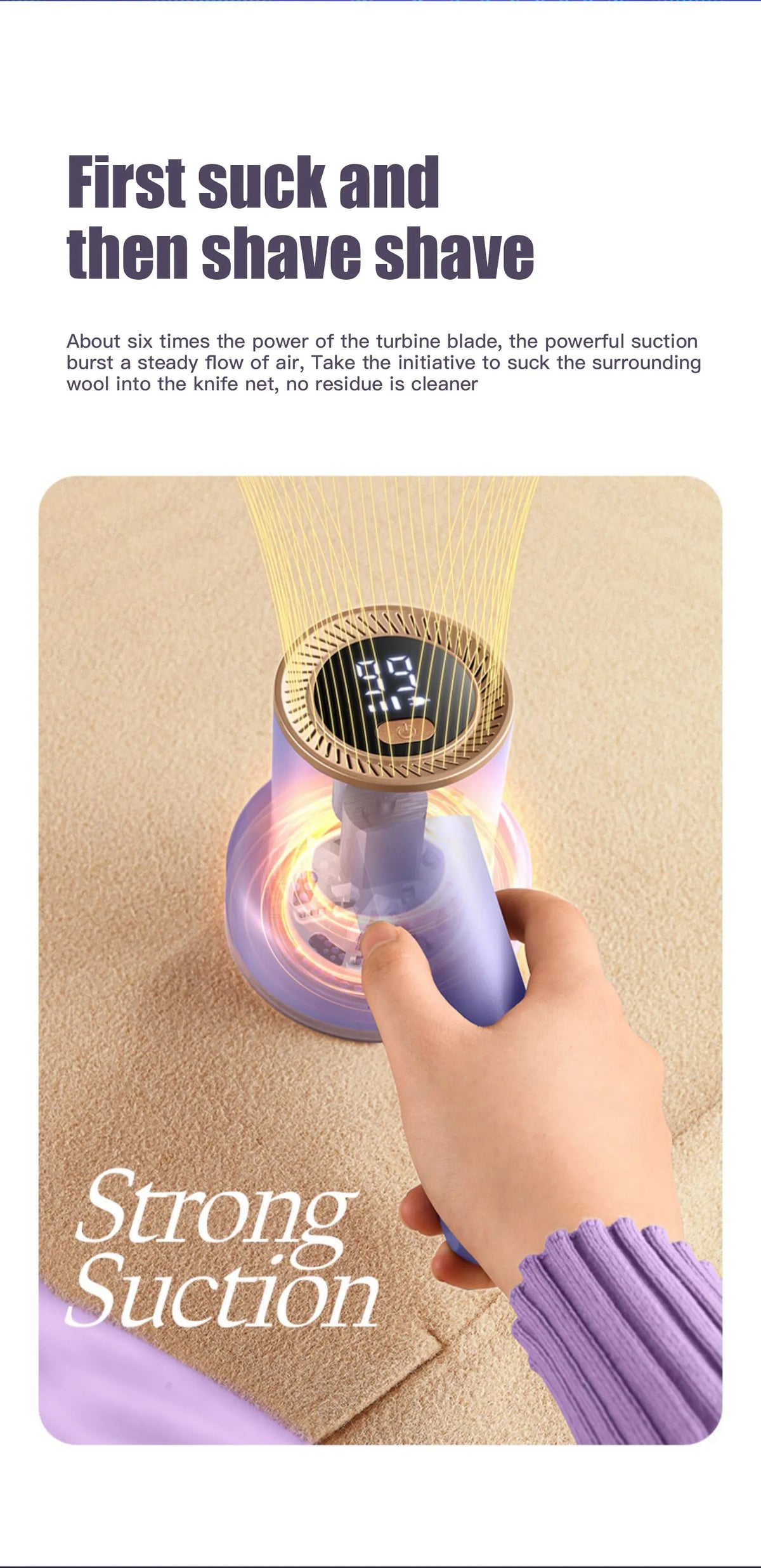 FluffEase Remover - Automatic Fabric Lint Remover for Clothing