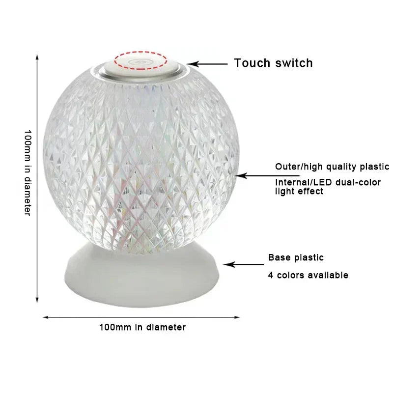 Hondrell - Wireless Touch Bedside Lamp