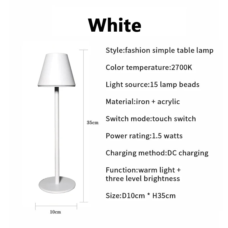 Wehbrook - Wireless Rechargeable Touch Desk Lamp