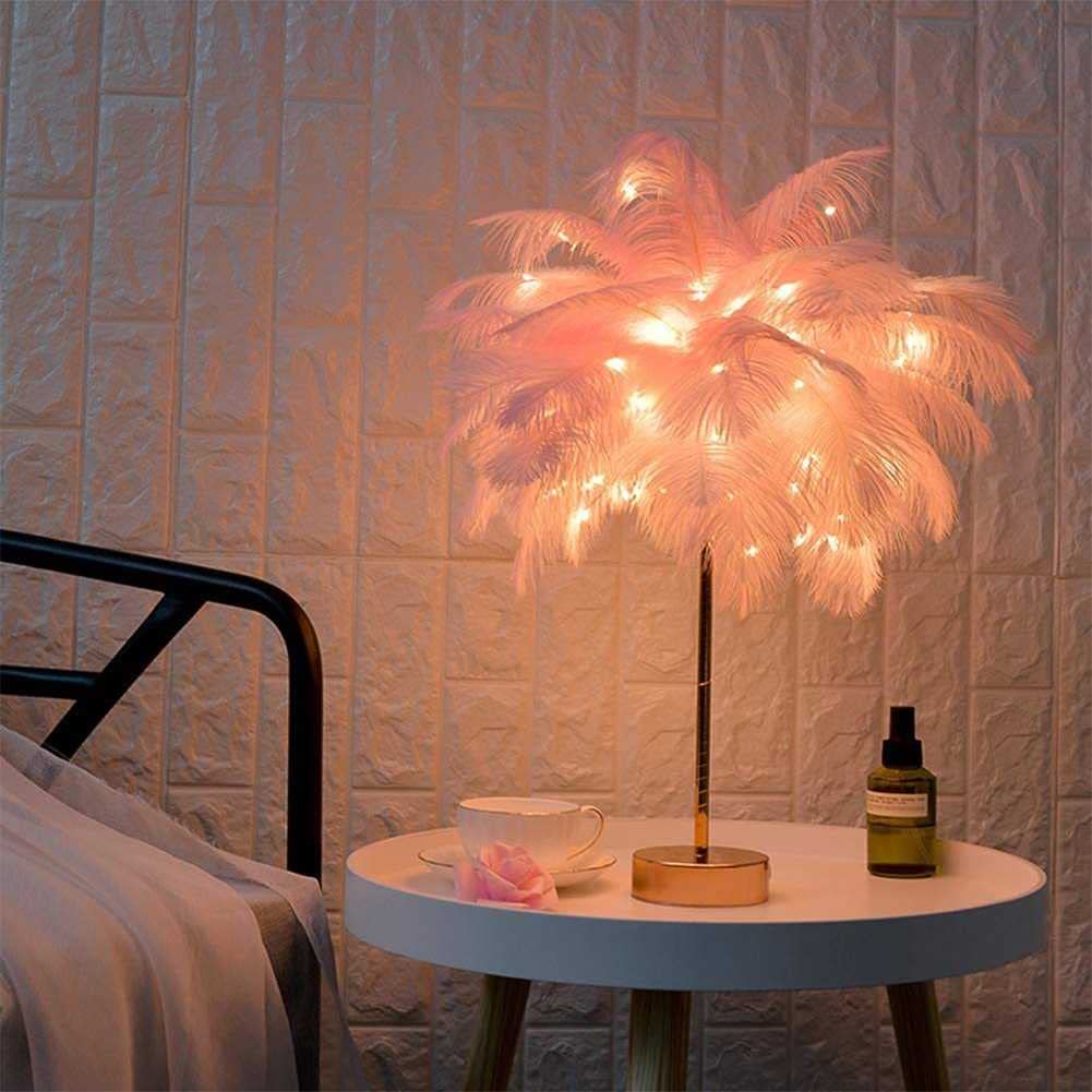 OstrichGlow Nightlight - Unique Ambient Lamp with Pink Base