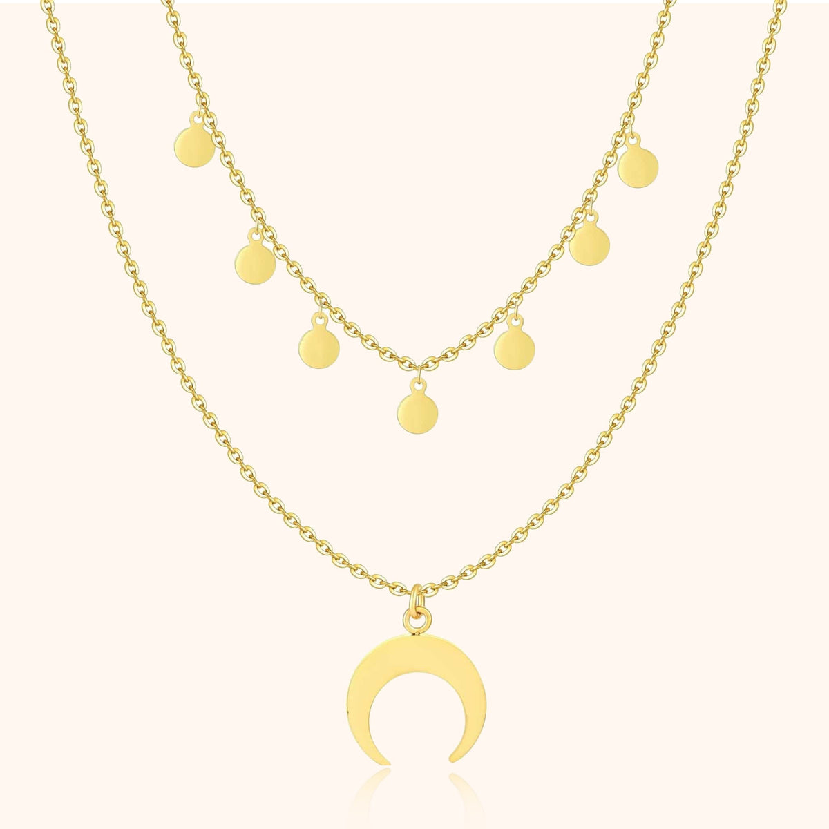 Luna Double Necklace - A Dazzling Two-Layer Design