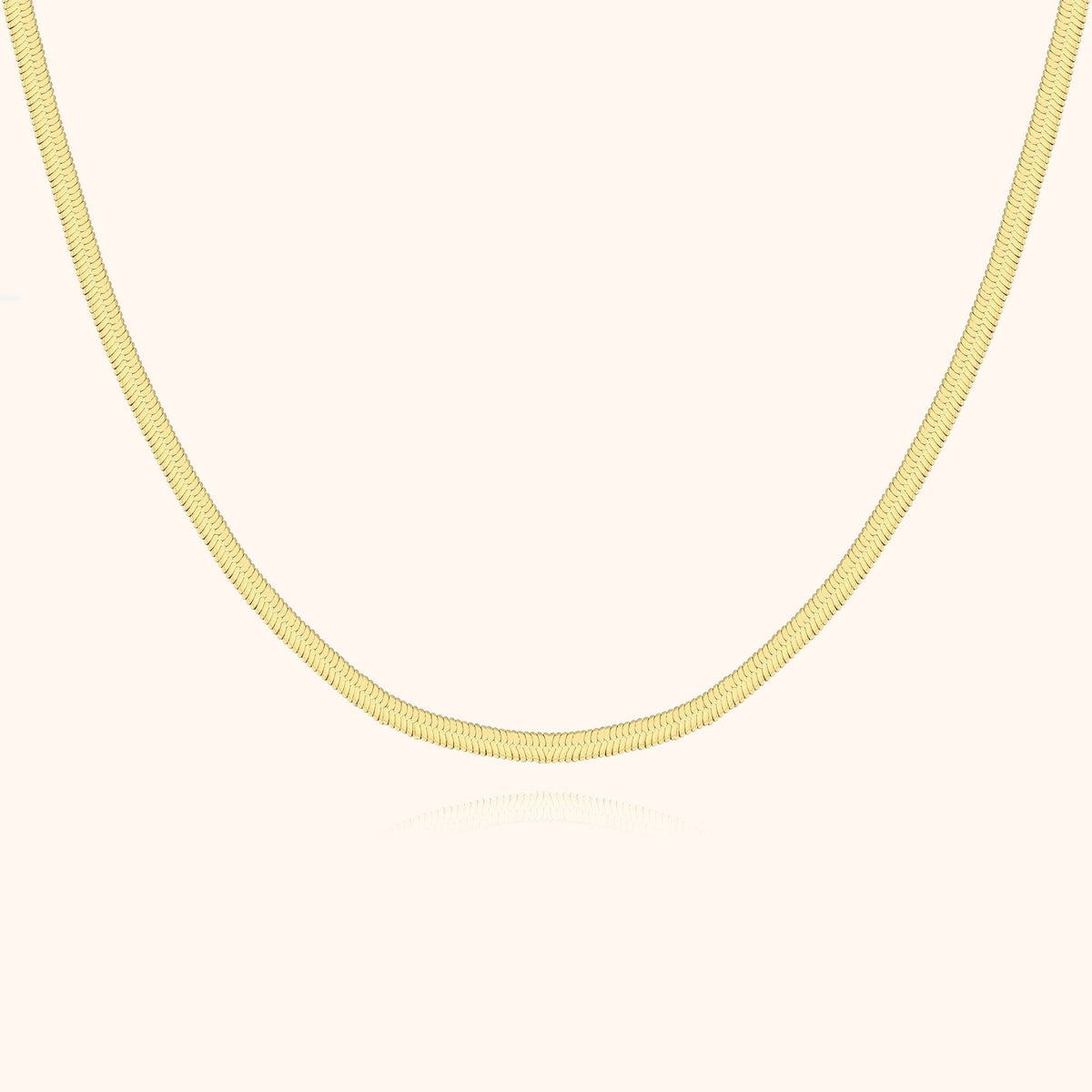 Helena Flat Chain Necklace - Elegant Adjustable Sterling Silver Design