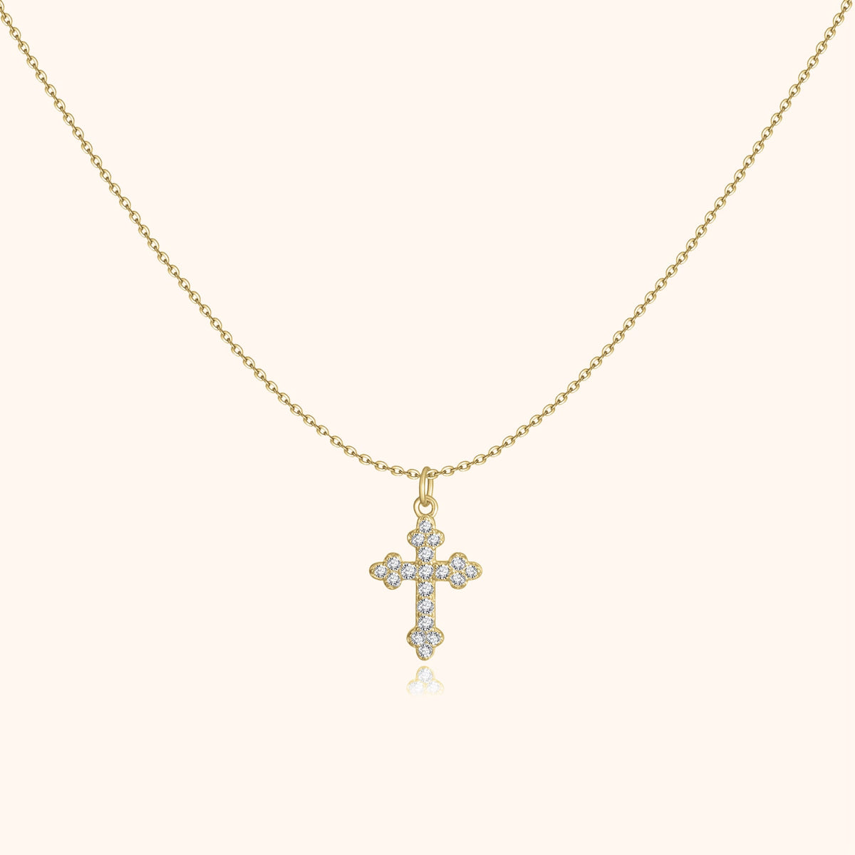 Clémence Necklace - Elegant Sterling Silver Cross Pendant