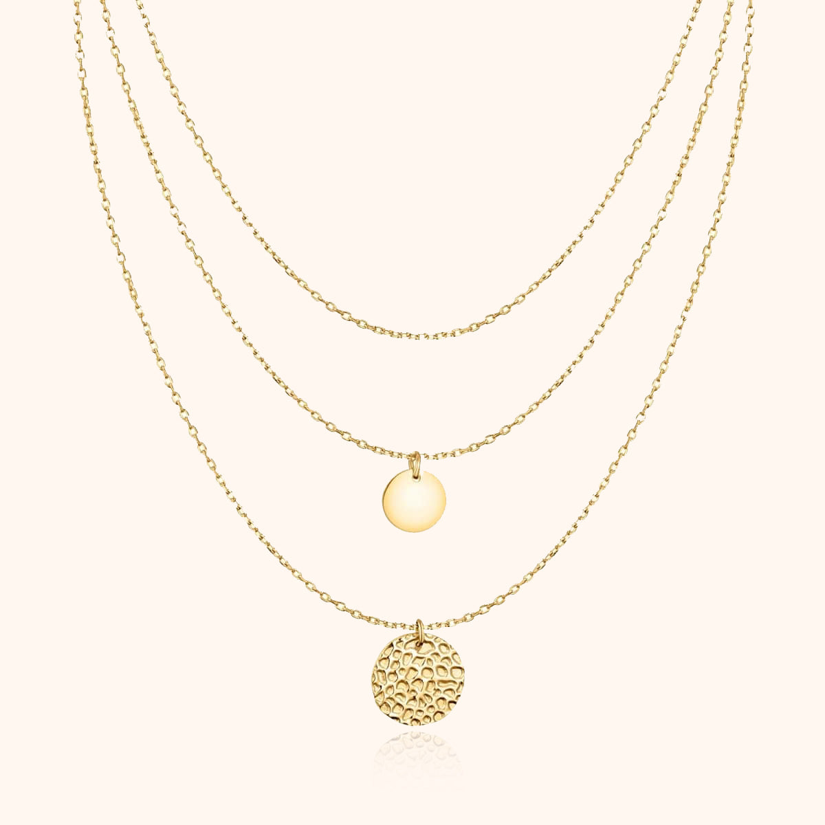 Aurora Layered Necklace - A Modern Three-Chain Design