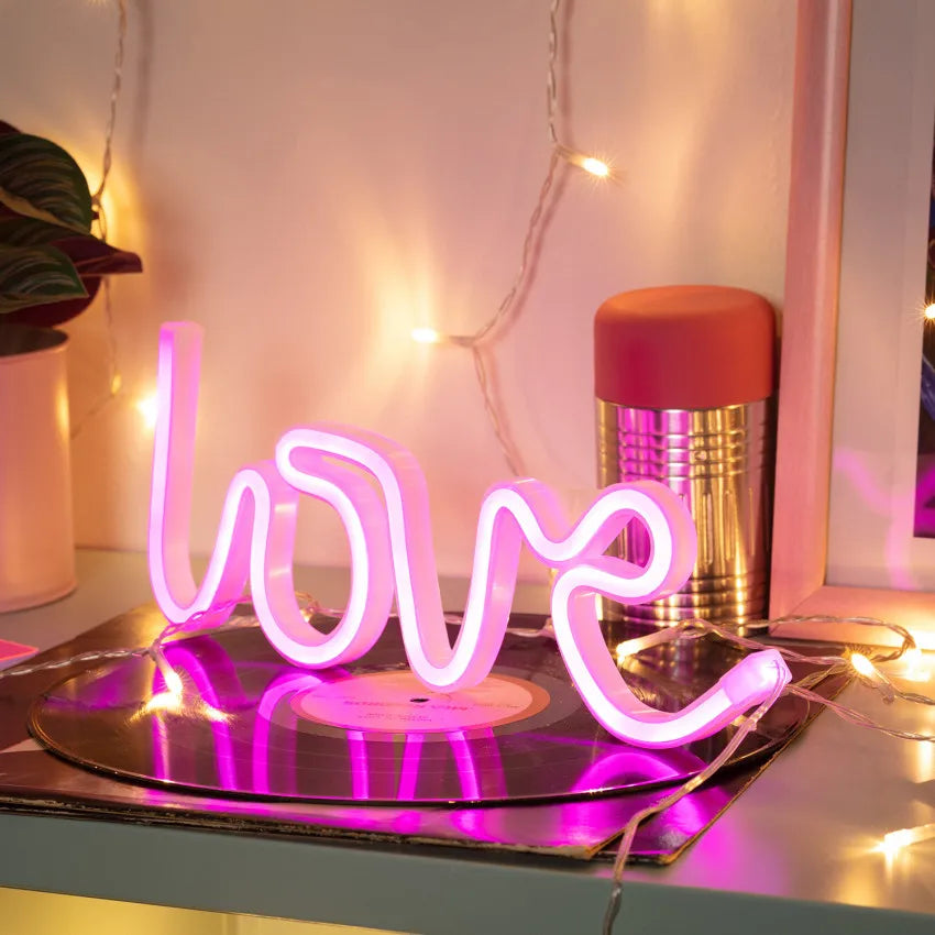 LoveGlow Neon Letters - Romantic LED Sign for Your Home Decor