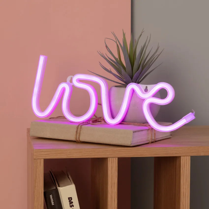 LoveGlow Neon Letters - Romantic LED Sign for Your Home Decor