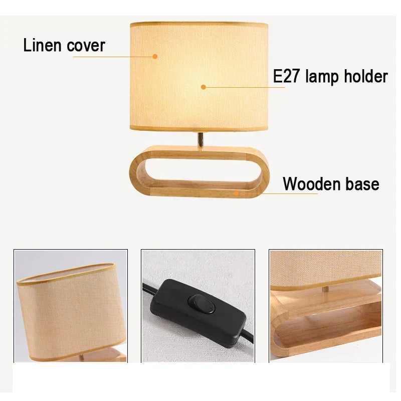 Tabrun - Handcrafted Wooden Table Lamp Design